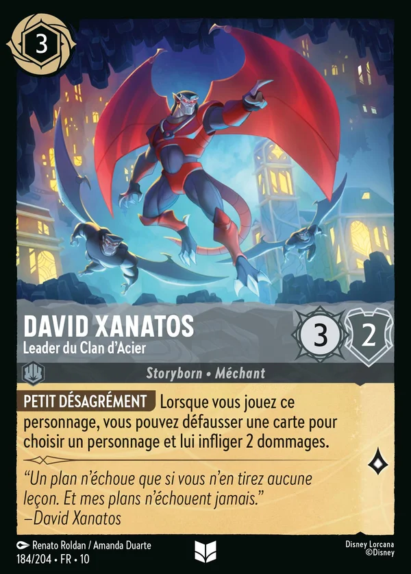 David Xanatos - Leader du Clan d'Acier — Disney Lorcana Personnage card from Whispers in the Well