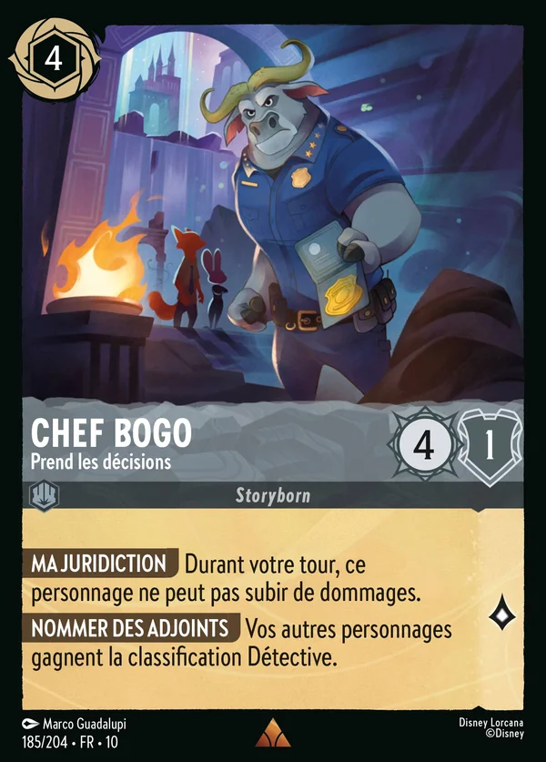 Chef Bogo - Prend les décisions — Disney Lorcana Personnage card from Whispers in the Well