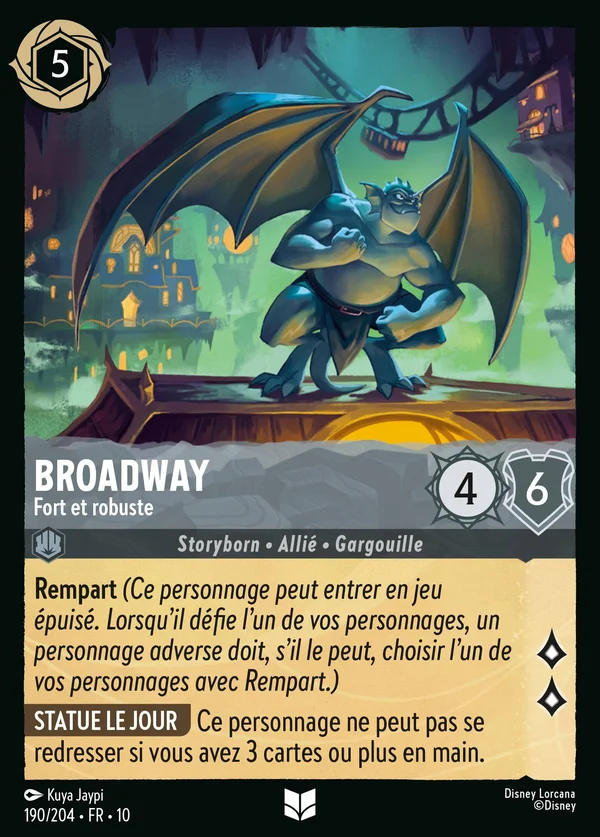Broadway - Fort et robuste — Disney Lorcana Personnage card from Whispers in the Well