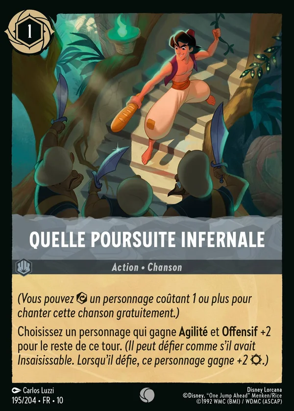 Quelle poursuite infernale — Disney Lorcana Action card from Whispers in the Well