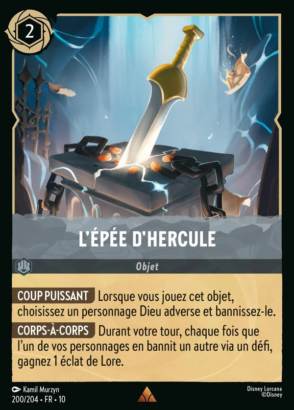 L'épée d'Hercule — Disney Lorcana Objet card from Whispers in the Well