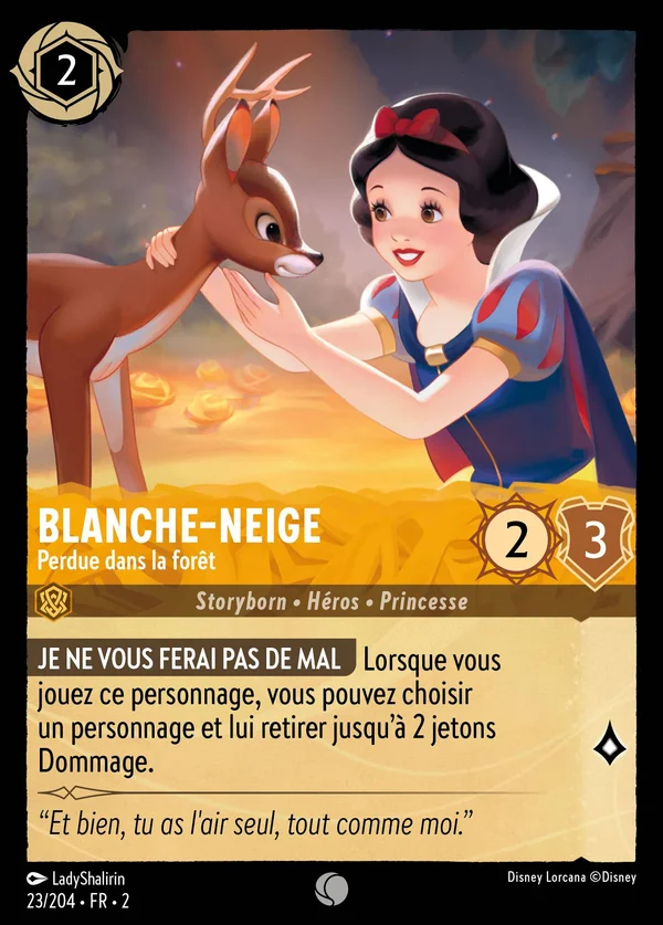 Blanche-Neige - Perdue dans la forêt — Disney Lorcana Personnage card from Rise of the Floodborn