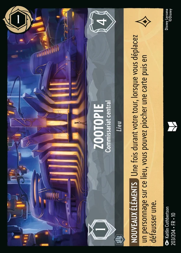 Zootopie - Commissariat central — Disney Lorcana Lieu card from Whispers in the Well