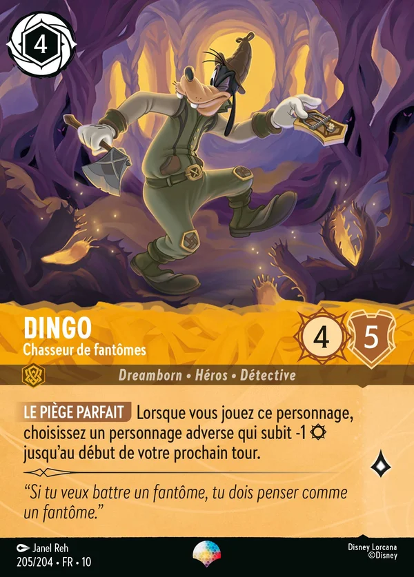 Dingo - Chasseur de fantômes — Disney Lorcana Personnage card from Whispers in the Well