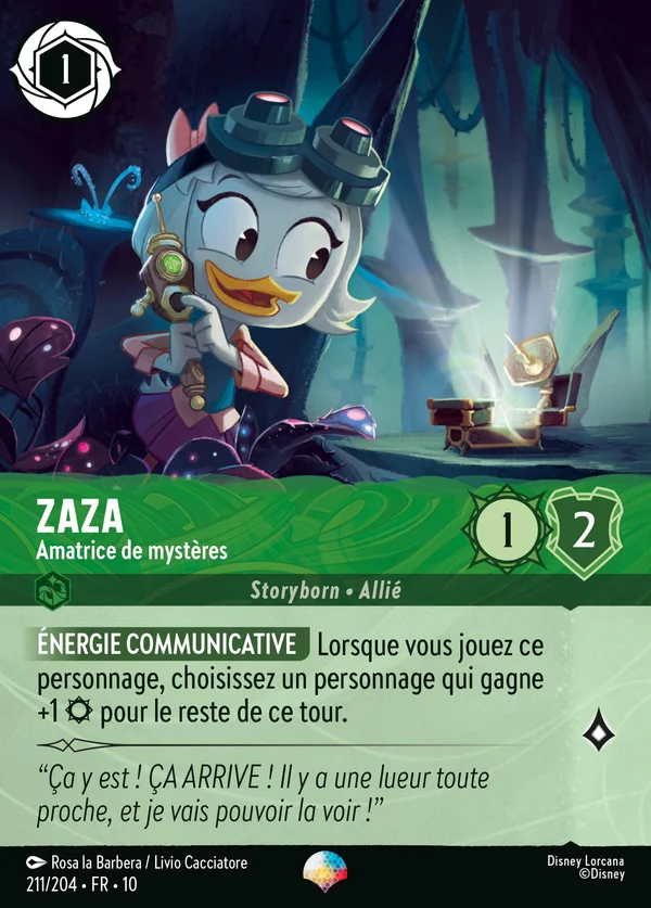 Zaza - Amatrice de mystères — Disney Lorcana Personnage card from Whispers in the Well