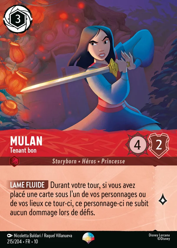 Mulan - Tenant bon — Disney Lorcana Personnage card from Whispers in the Well