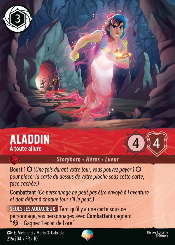 Aladdin - À toute allure — Disney Lorcana Personnage card from Whispers in the Well