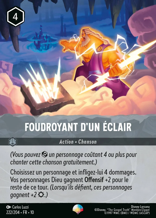 Foudroyant d'un éclair — Disney Lorcana Action card from Whispers in the Well