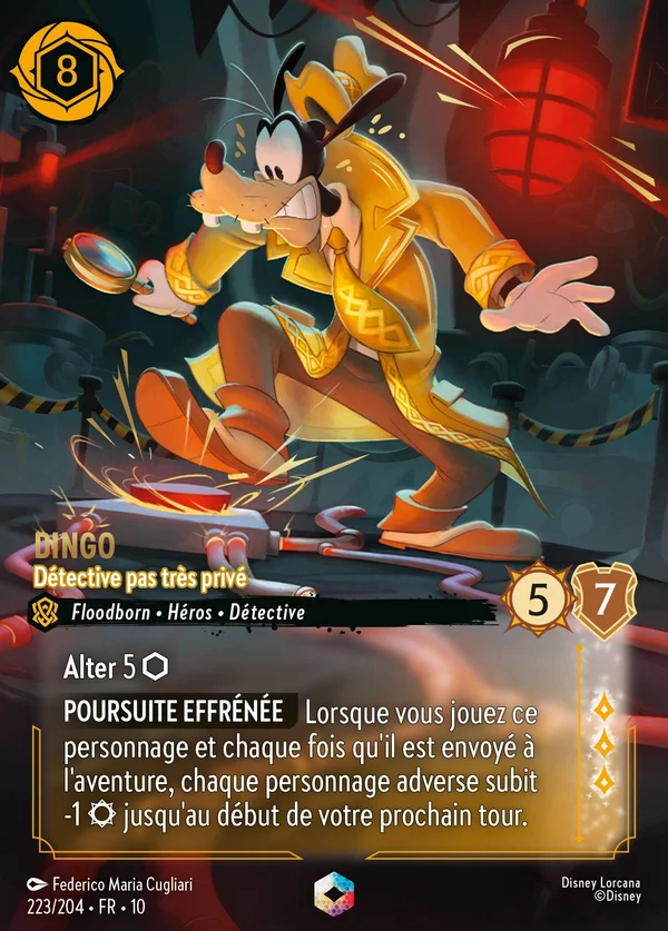 Dingo - Détective pas très privé — Disney Lorcana Personnage card from Whispers in the Well