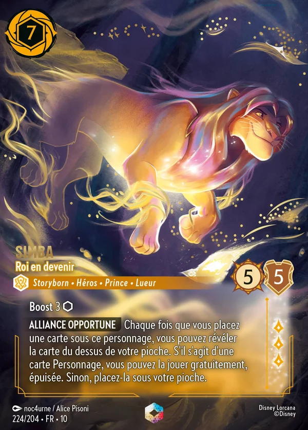 Simba - Roi en devenir — Disney Lorcana Personnage card from Whispers in the Well