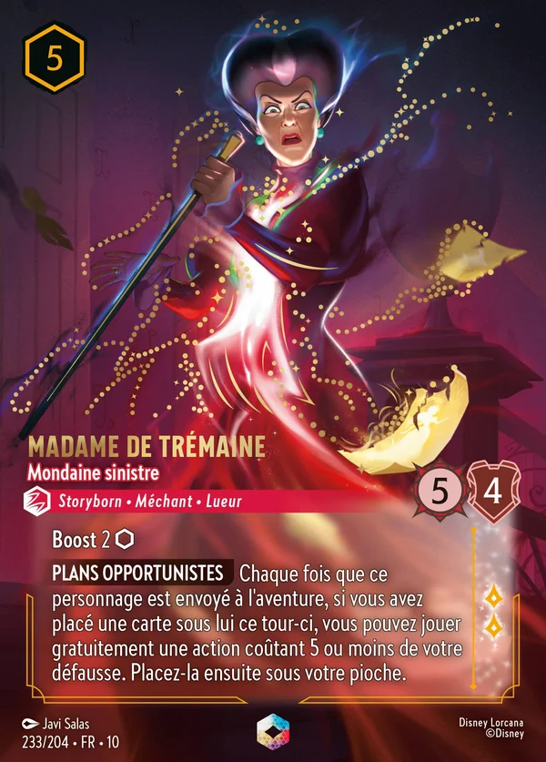 Madame de Trémaine - Mondaine sinistre — Disney Lorcana Personnage card from Whispers in the Well