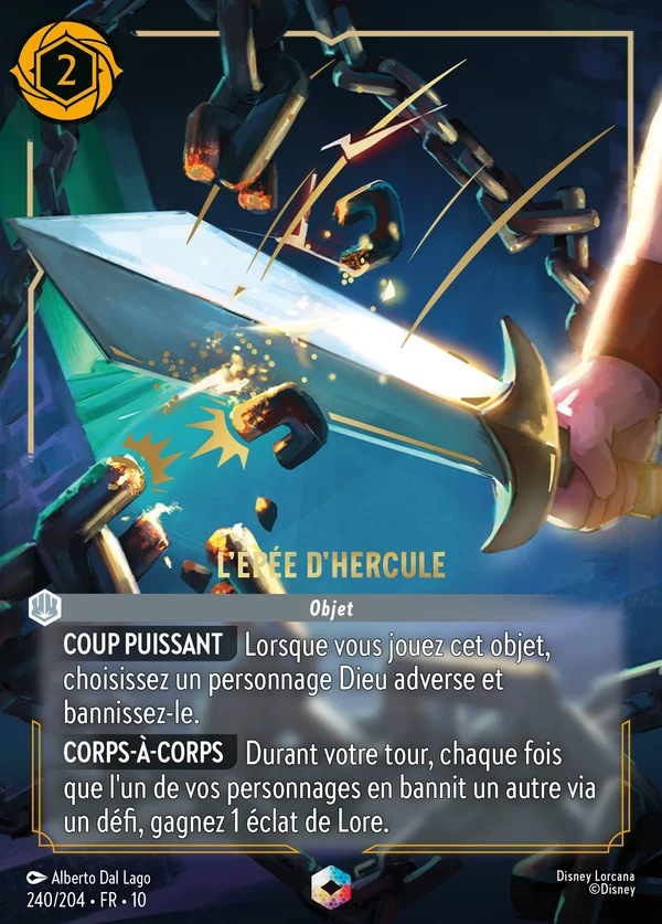 L'épée d'Hercule — Disney Lorcana Objet card from Whispers in the Well