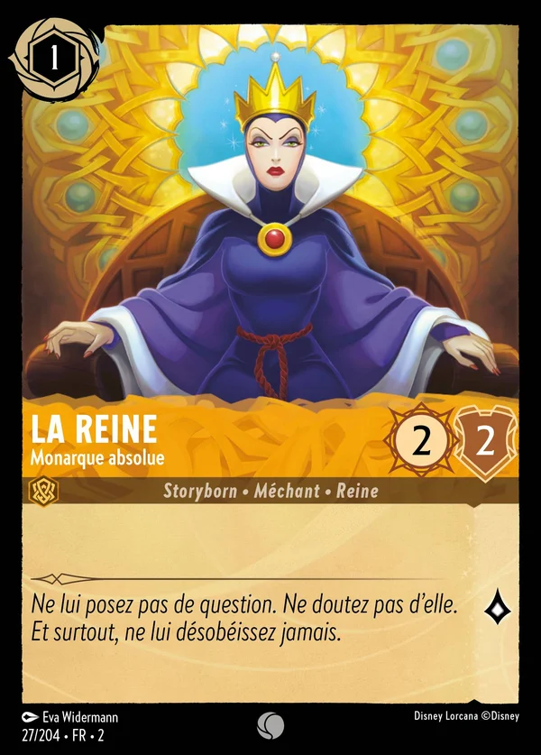 La Reine - Monarque absolue — Disney Lorcana Personnage card from Rise of the Floodborn