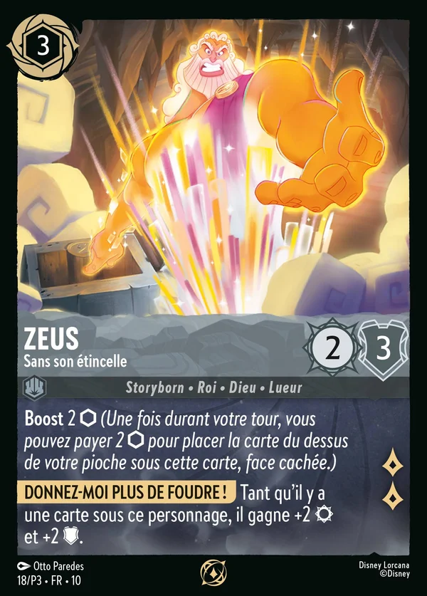 Zeus - Sans son étincelle — Disney Lorcana Personnage card from Whispers in the Well