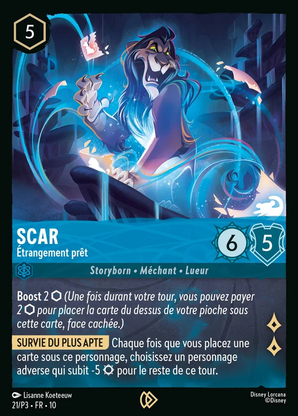 Scar - Étrangement prêt — Disney Lorcana Personnage card from Whispers in the Well