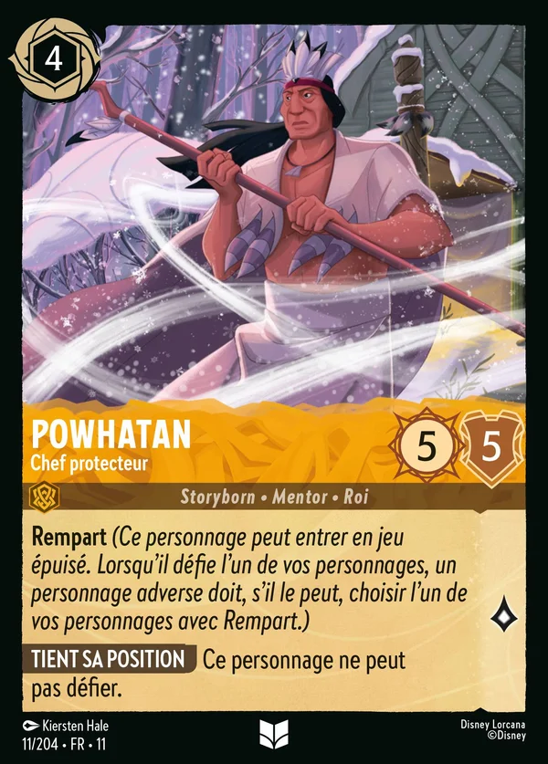 Powhatan - Chef protecteur — Disney Lorcana Personnage card from Winterspell