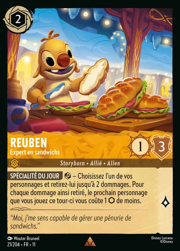 Reuben - Expert en sandwichs — Disney Lorcana Personnage card from Winterspell