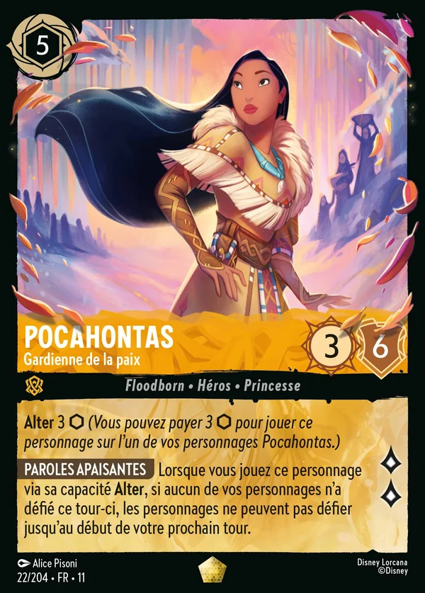 Pocahontas - Gardienne de la paix — Disney Lorcana Personnage card from Winterspell