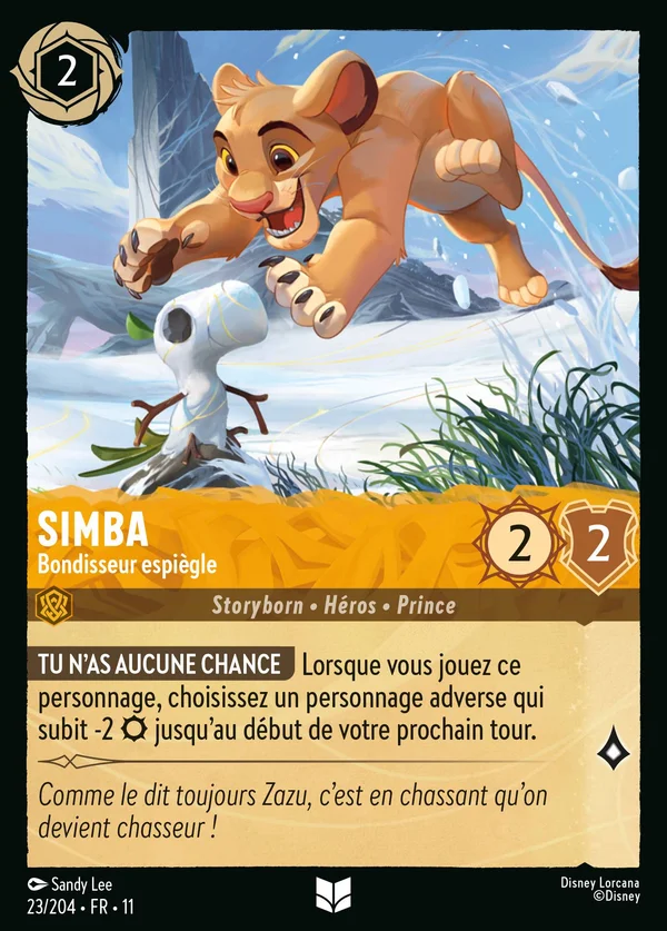 Simba - Bondisseur espiègle — Disney Lorcana Personnage card from Winterspell