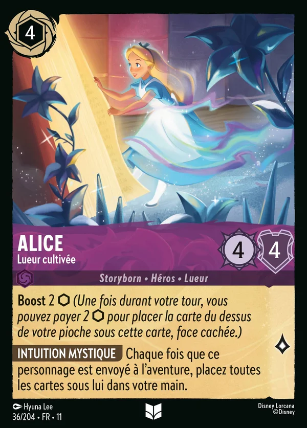 Alice - Lueur cultivée — Disney Lorcana Personnage card from Winterspell