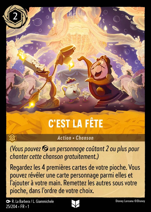 C'est la fête — Disney Lorcana Action card from The First Chapter