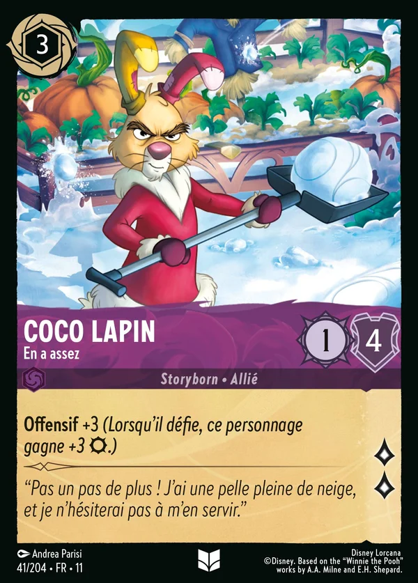 Coco Lapin - En a assez — Disney Lorcana Personnage card from Winterspell