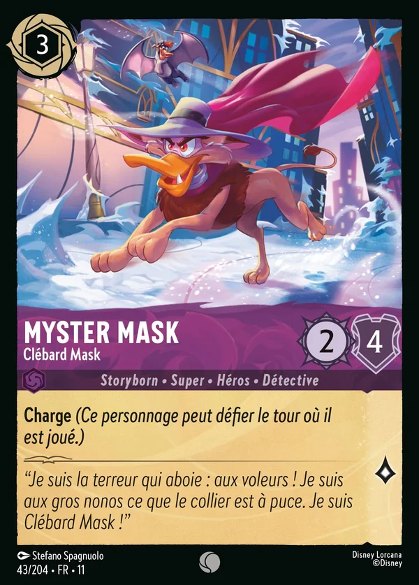 Myster Mask - Clébard Mask — Disney Lorcana Personnage card from Winterspell