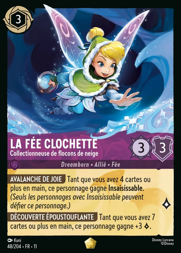 La Fée Clochette - Collectionneuse de flocons de neige — Disney Lorcana Personnage card from Winterspell