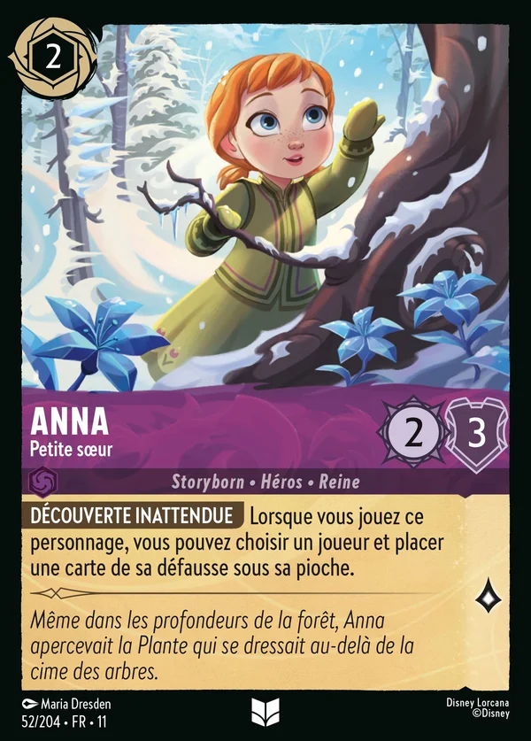 Anna - Petite sœur — Disney Lorcana Personnage card from Winterspell
