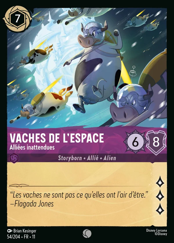 Vaches de l'espace - Alliées inattendues — Disney Lorcana Personnage card from Winterspell
