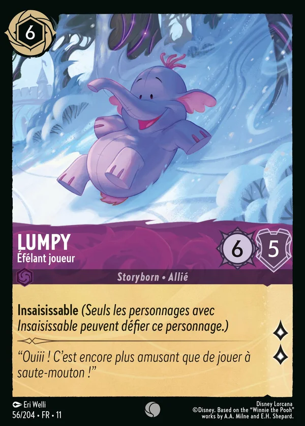 Lumpy - Éfélant joueur — Disney Lorcana Personnage card from Winterspell