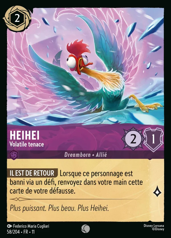 Heihei - Volatile tenace — Disney Lorcana Personnage card from Winterspell