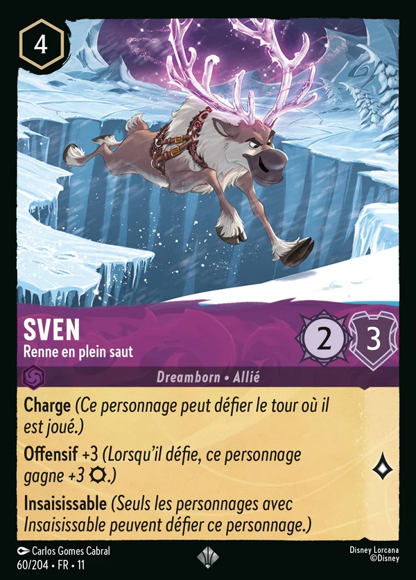 Sven - Renne en plein saut — Disney Lorcana Personnage card from Winterspell