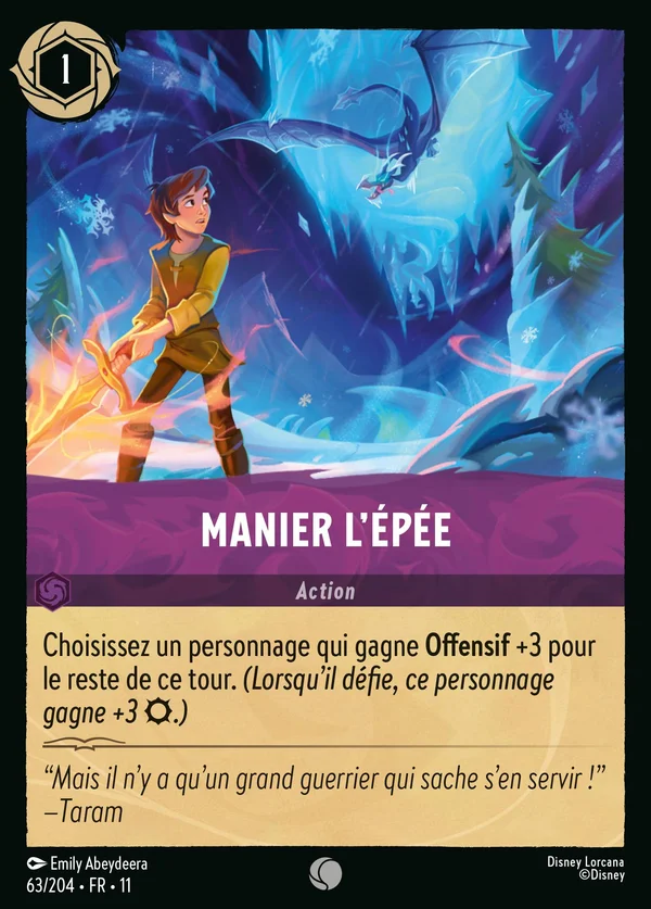 Manier l'épée — Disney Lorcana Action card from Winterspell