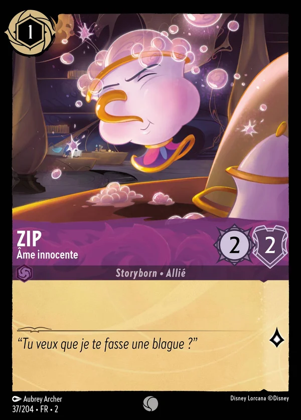 Zip - Âme innocente — Disney Lorcana Personnage card from Rise of the Floodborn