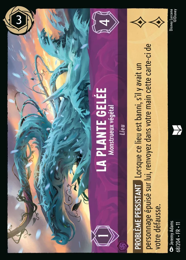 La Plante gelée - Monstrueux végétal — Disney Lorcana Lieu card from Winterspell