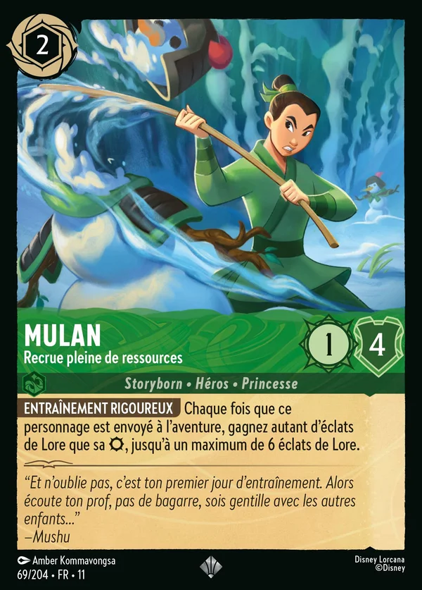 Mulan - Recrue pleine de ressources — Disney Lorcana Personnage card from Winterspell