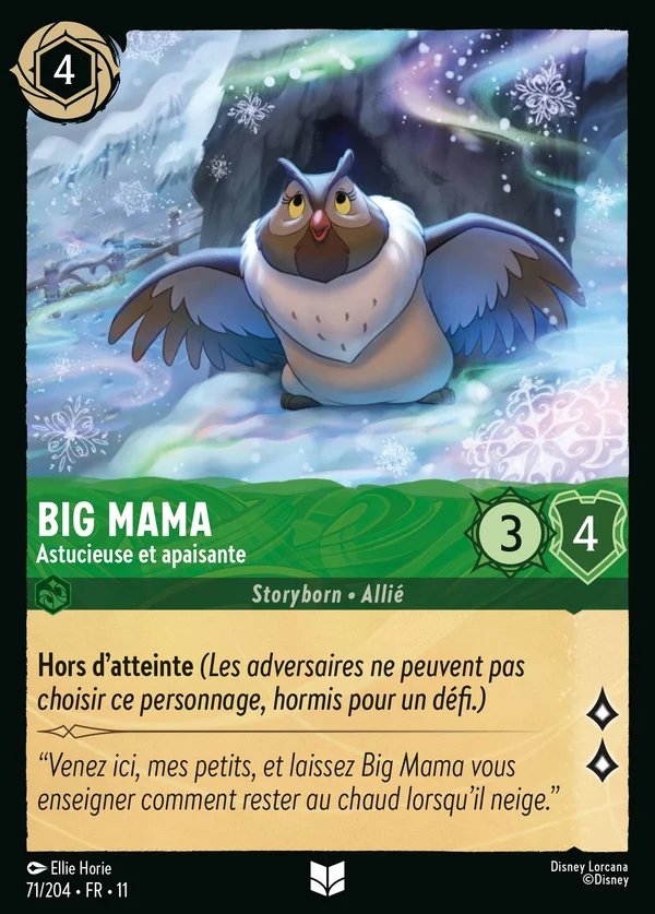 Big Mama - Astucieuse et apaisante — Disney Lorcana Personnage card from Winterspell