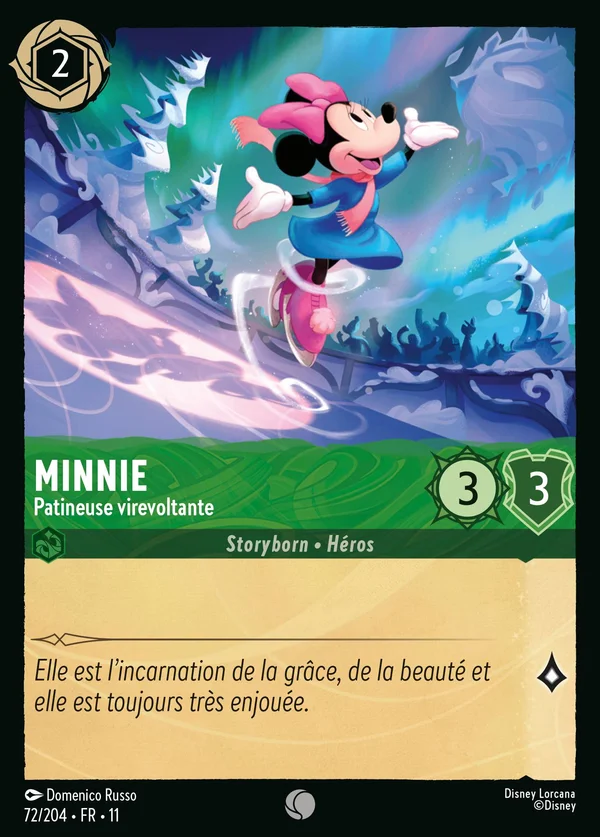 Minnie - Patineuse virevoltante — Disney Lorcana Personnage card from Winterspell