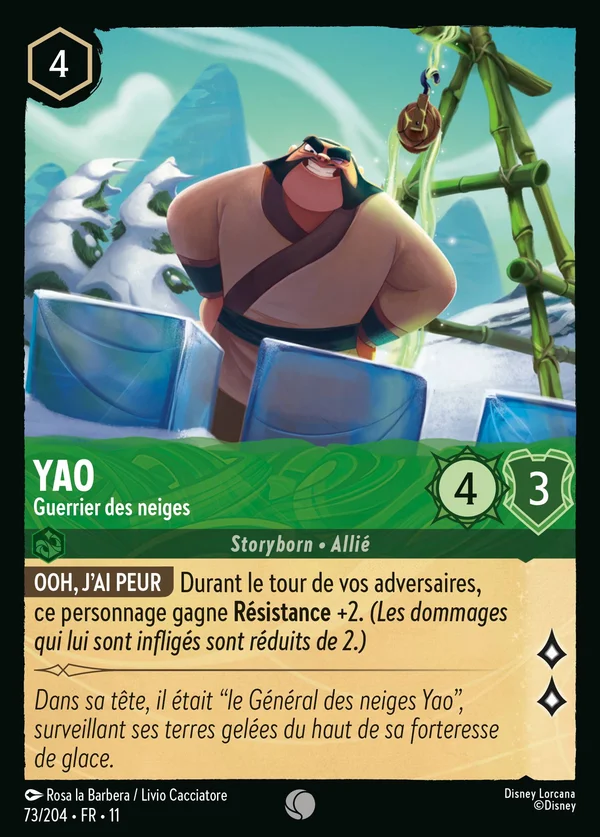 Yao - Guerrier des neiges — Disney Lorcana Personnage card from Winterspell