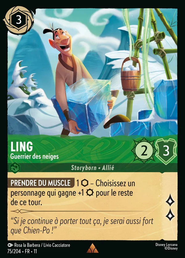 Ling - Guerrier des neiges — Disney Lorcana Personnage card from Winterspell