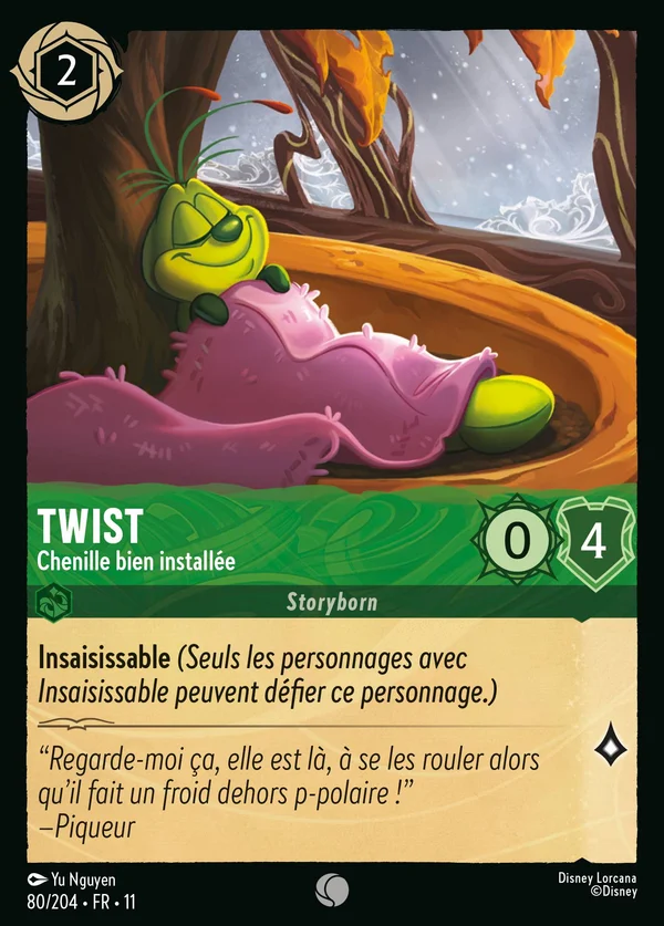 Twist - Chenille bien installée — Disney Lorcana Personnage card from Winterspell