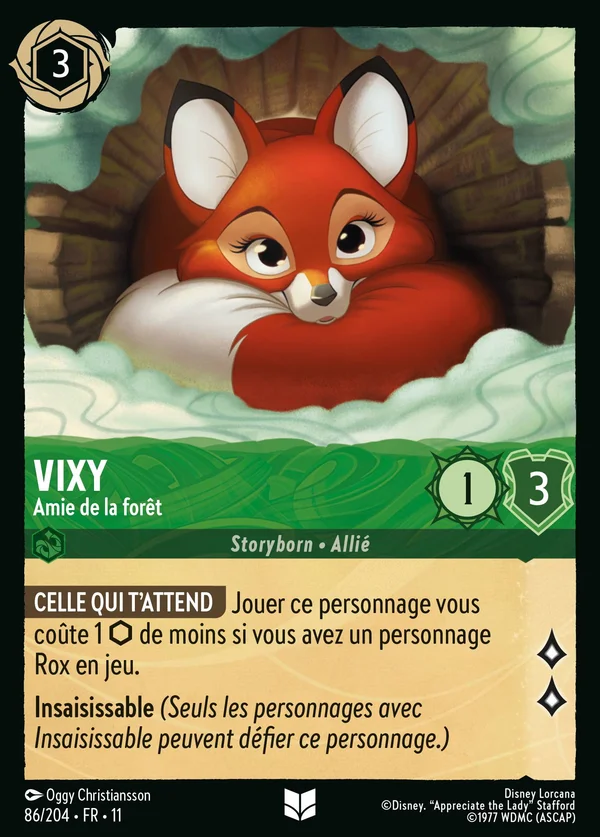 Vixy - Amie de la forêt — Disney Lorcana Personnage card from Winterspell