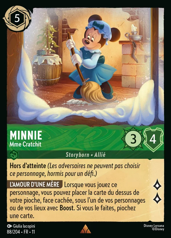 Minnie - Mme Cratchit — Disney Lorcana Personnage card from Winterspell