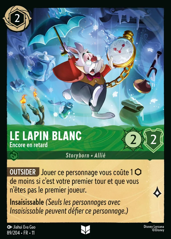 Le lapin blanc - Encore en retard — Disney Lorcana Personnage card from Winterspell