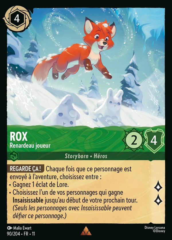 Rox - Renardeau joueur — Disney Lorcana Personnage card from Winterspell