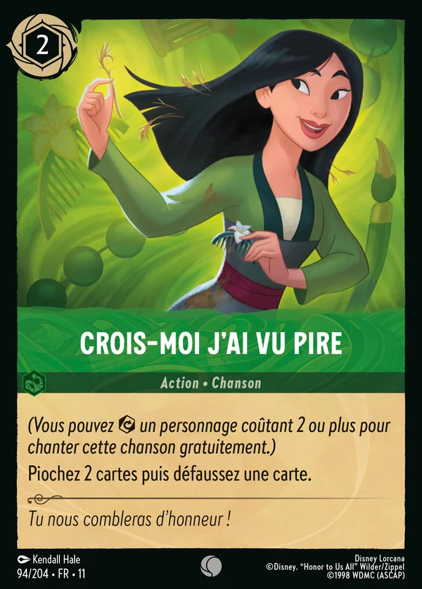 Crois-moi j'ai vu pire — Disney Lorcana Action card from Winterspell