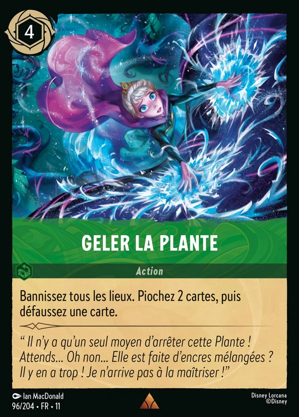 Geler la Plante — Disney Lorcana Action card from Winterspell