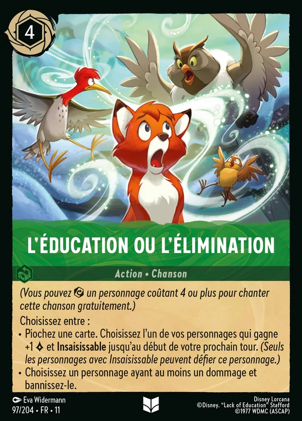 L'éducation ou l'élimination — Disney Lorcana Action card from Winterspell