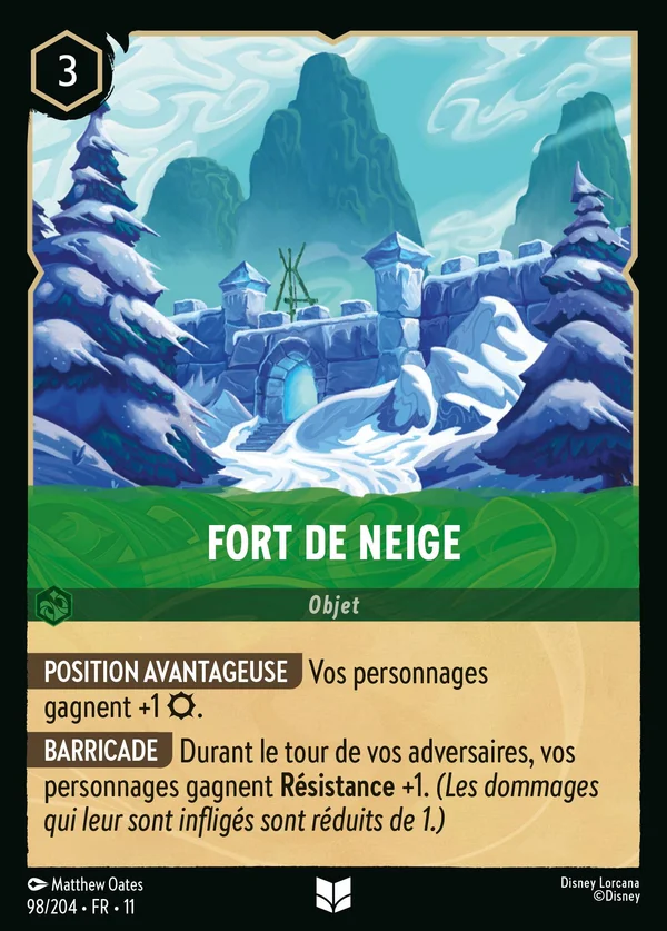 Fort de neige — Disney Lorcana Objet card from Winterspell